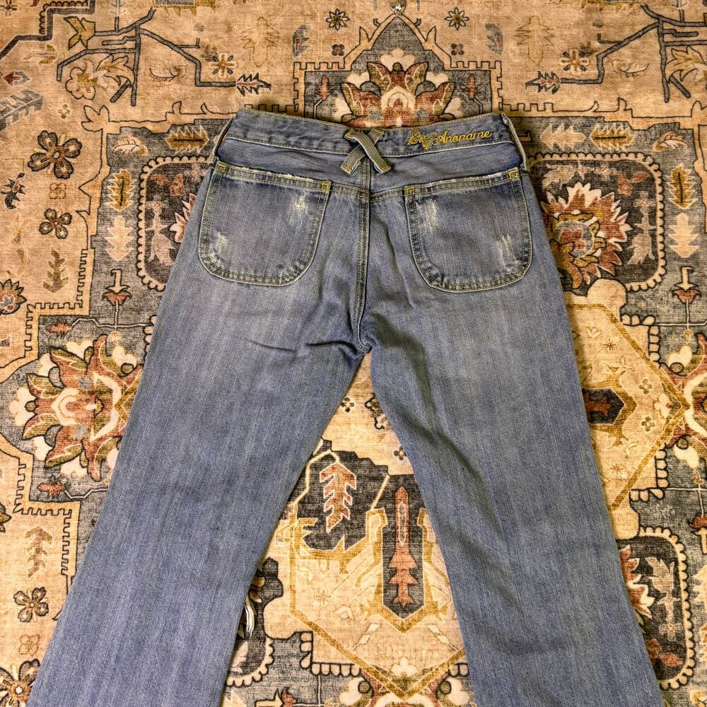 Vintage early 2000s Anoname low rise flare light wash Jeans Y2K size 24 Bootcut - Picture 7 of 14
